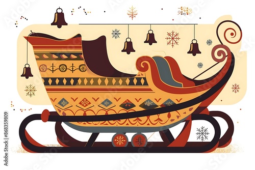 A winter sleigh icon, with bells jingling merrily