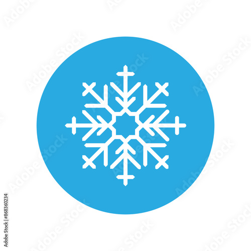 Snowflake icon vector. Winter illustration sign. Cold illustration symbol. 