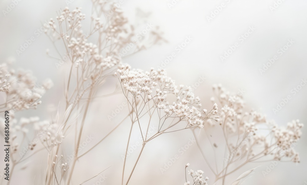 Soft Focus White Wildflowers in Blurred Field Soft Focus White Wildflowers in Blurred Field