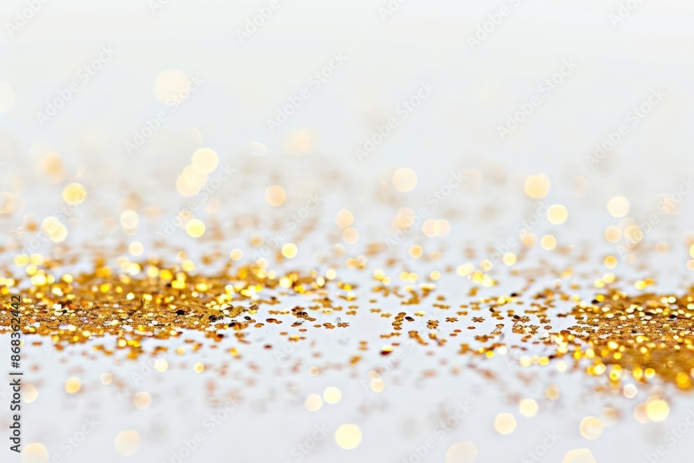 Sparkling Gold Confetti Blur Background