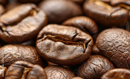 Close-up of Freshly Roasted Coffee Beans