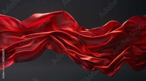 Abstract Red Fabric Drape