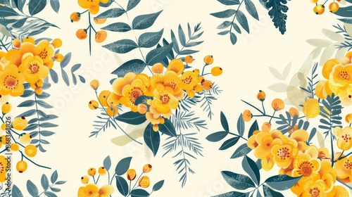 Beautiful Flower Doodles Cute Generative AI