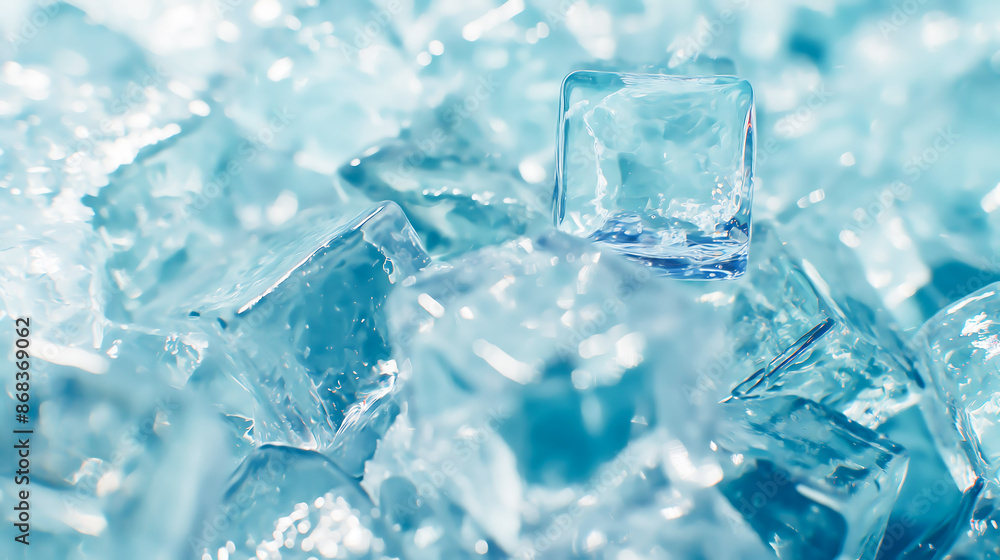 Full frame of refreshing water in cold ice, Ice cubes, Cubes of ice Full frame of refreshing water in cold ice, Ice cubes, Cubes of ice