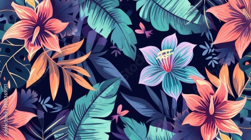 Flowers Wallpaper Background - Design Packaging Simple, Design Fashion Generative AI