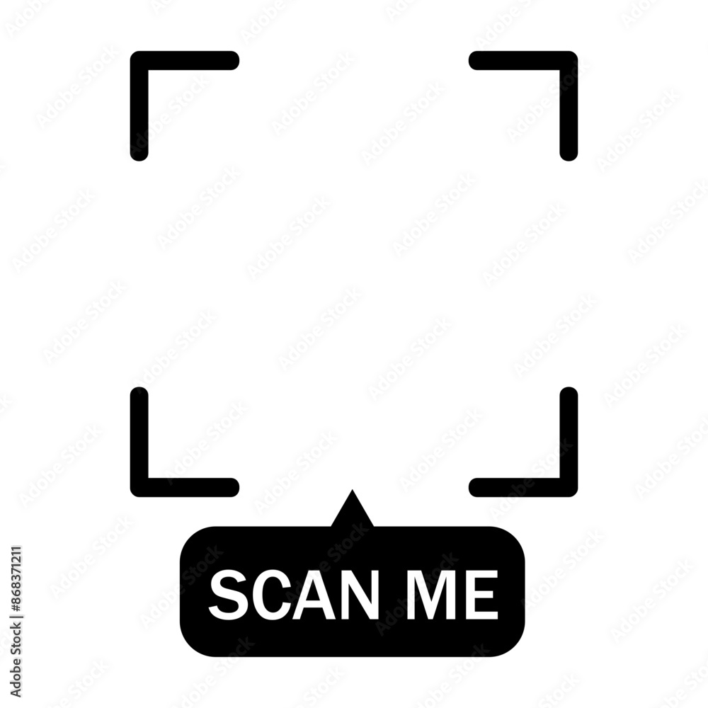Scan Me Barcode, Simple Icon Vector Design, best used for presentation, application, web and banner Scan Me Barcode, Simple Icon Vector Design, best used for presentation, application, web and banner
