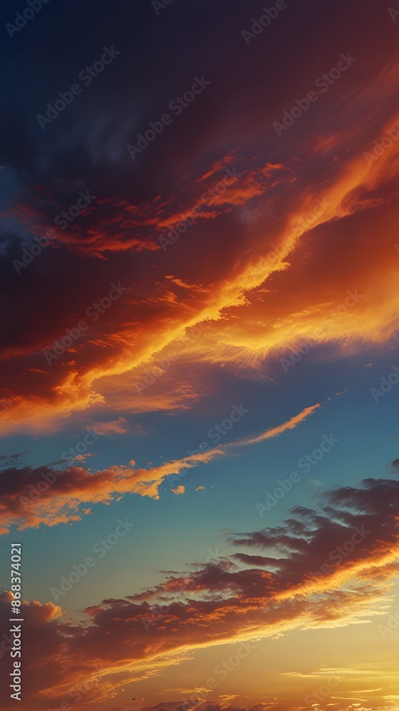 Fototapeta premium sunset in the clouds, ai generated