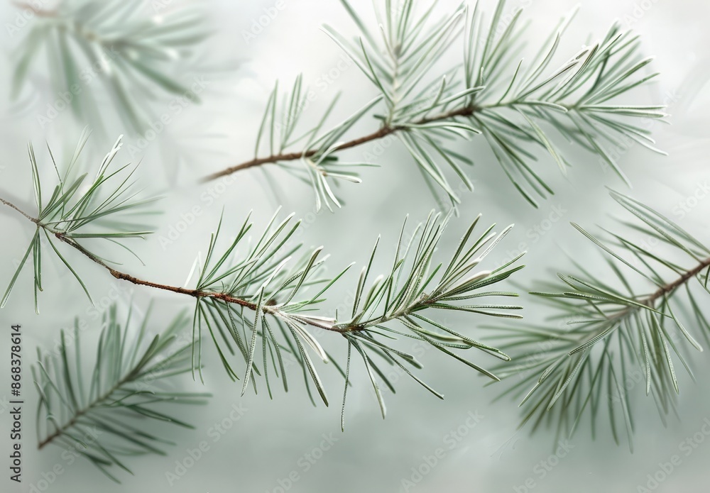 Soft Focus Pine Branches Against a Blurred Background Soft Focus Pine Branches Against a Blurred Background