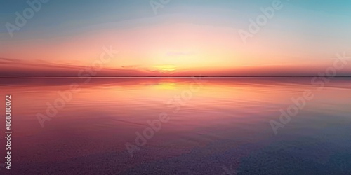 Serene Sunset Over Still Water