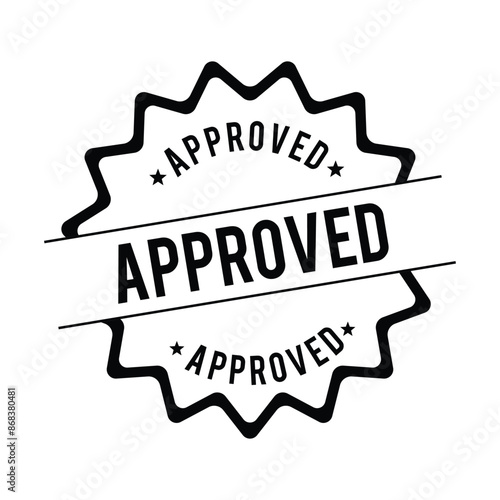Black approved stamp template