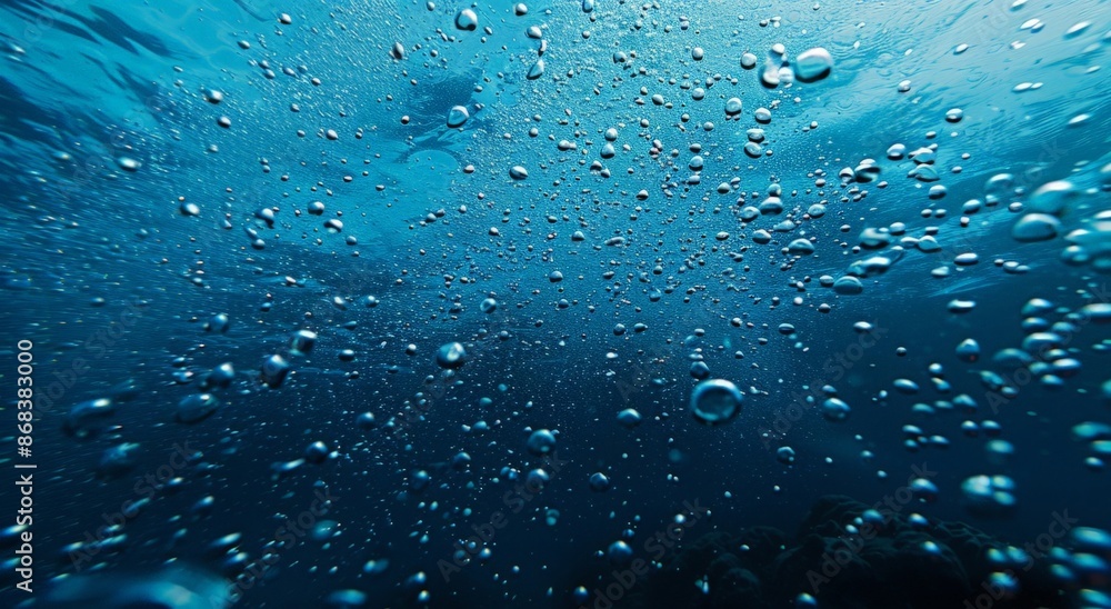 Underwater Bubbles: Close-up View of Ocean Bubbles