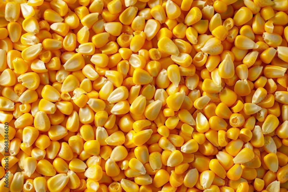 Bright Yellow Corn Kernels Close-up Bright Yellow Corn Kernels Close-up