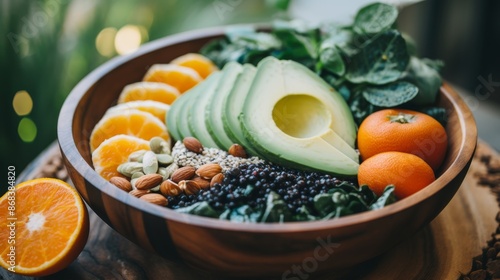 Tranquil scene  nutrient rich meal encouraging mindful eating for healthier living