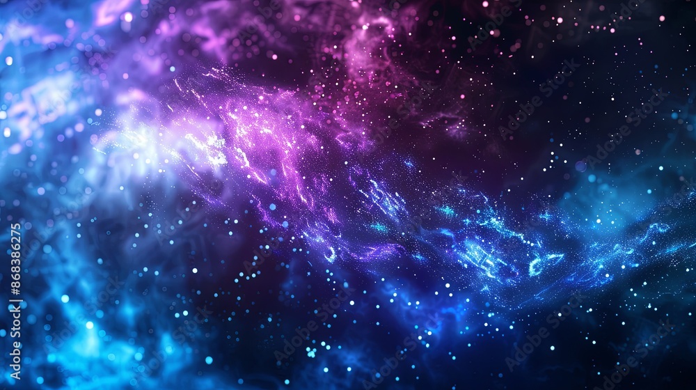 Abstract Blue And Purple Cosmic Glow In The Galaxy Abstract Blue And Purple Cosmic Glow In The Galaxy