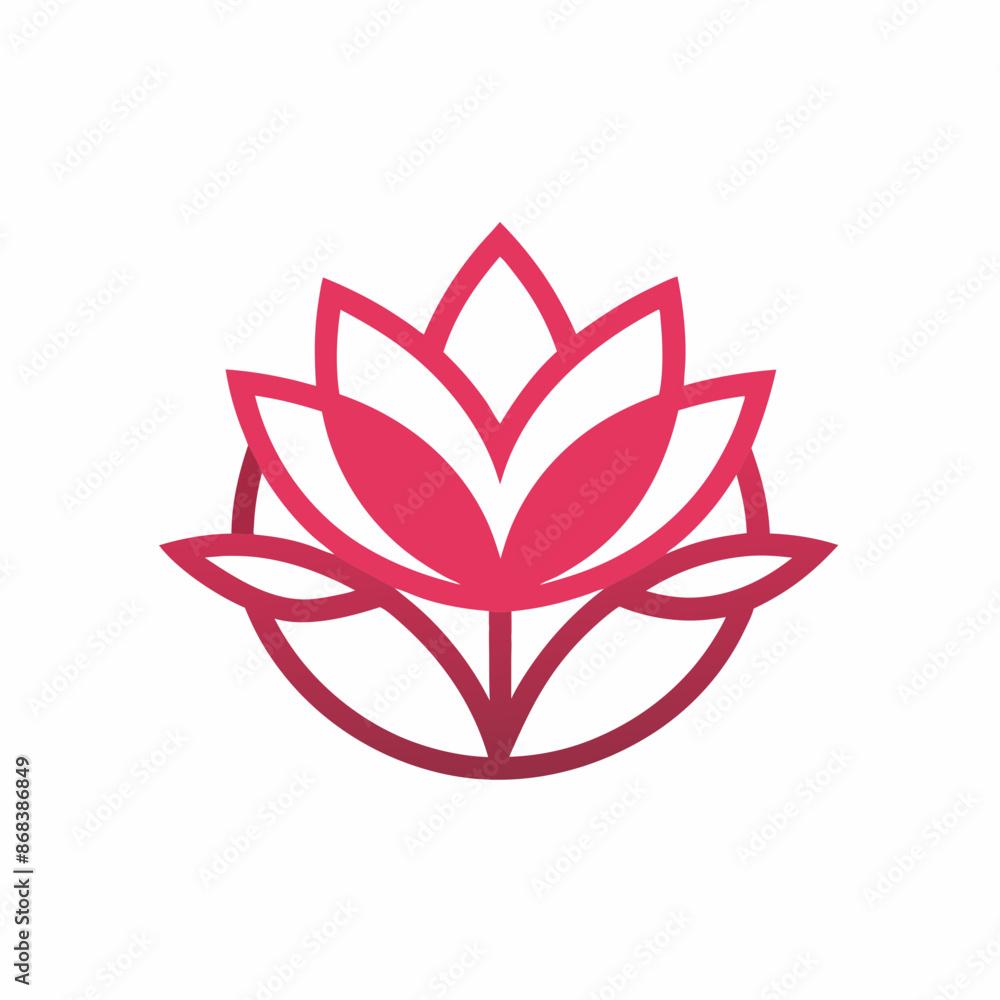 Obraz premium Flower logo vector art illustration. 