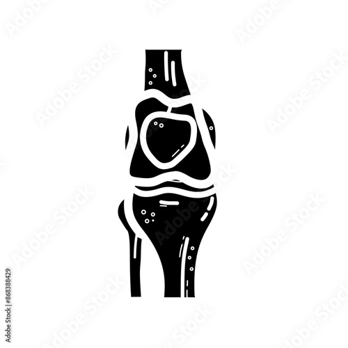 knee joint, knee, orthopedic - vector icon	