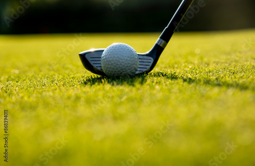 Sport and lifestyle, golf player playing in a golf club