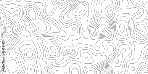 Topographic map background geographic line map with elevation assignments. Modern design with White background with topographic wavy pattern design.paper texture Imitation of a geographical map shades