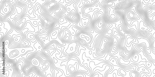 Topographic map background geographic line map with elevation assignments. Modern design with White background with topographic wavy pattern design.paper texture Imitation of a geographical map shades