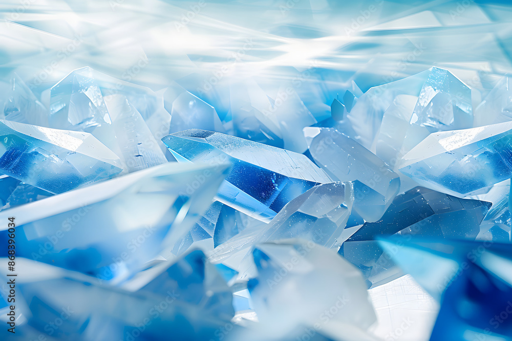 Blue and White Crystals Background Blue and White Crystals Background