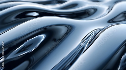Mesmerizing Reflective Shiny Plastic 3D Rendered Abstract Shape for Contemporary Digital Artwork © yelosole
