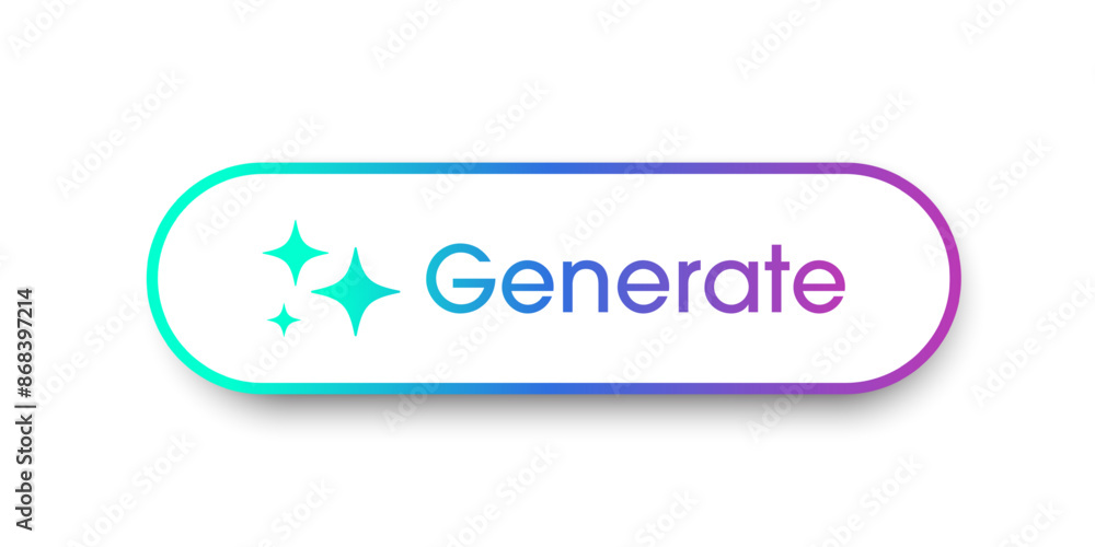 Generate AI button. Buttons with Generate AI symbols. Flat design style for Apps, Websites, Interfaces, and mobile apps. Artificial intelligence technology. Vector illustration. Generate AI button. Buttons with Generate AI symbols. Flat design style for Apps, Websites, Interfaces, and mobile apps. Artificial intelligence technology. Vector illustration.