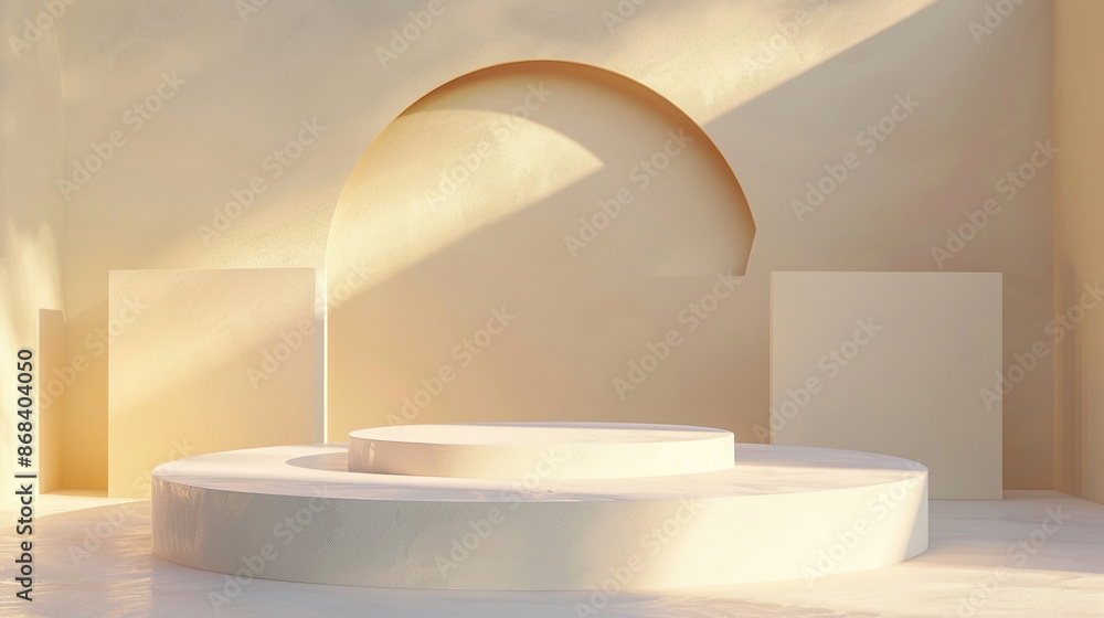 Abstract podium background. Premium quality Minimal product display neutral beige color shadows and podium background. Luxury beauty product podium stage. Display product. Fashion and cosmetic podium Abstract podium background. Premium quality Minimal product display neutral beige color shadows and podium background. Luxury beauty product podium stage. Display product. Fashion and cosmetic podium