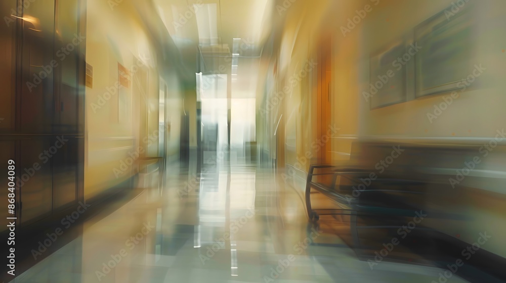 Blurred interior of hospital - abstract medical background. Blurred interior of hospital - abstract medical background.