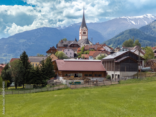 View of the alpine Austrian town of St. Peter am Kammersberg