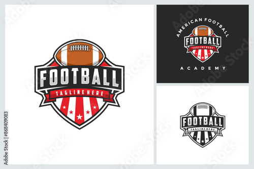 American football logo sport, emblem set collection, football vector illustration, american football badge logo template vector design