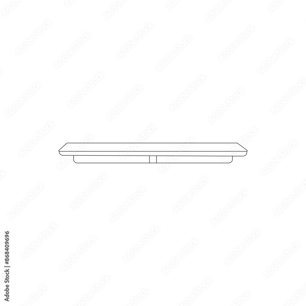 Table line art on a white background Table line art on a white background
