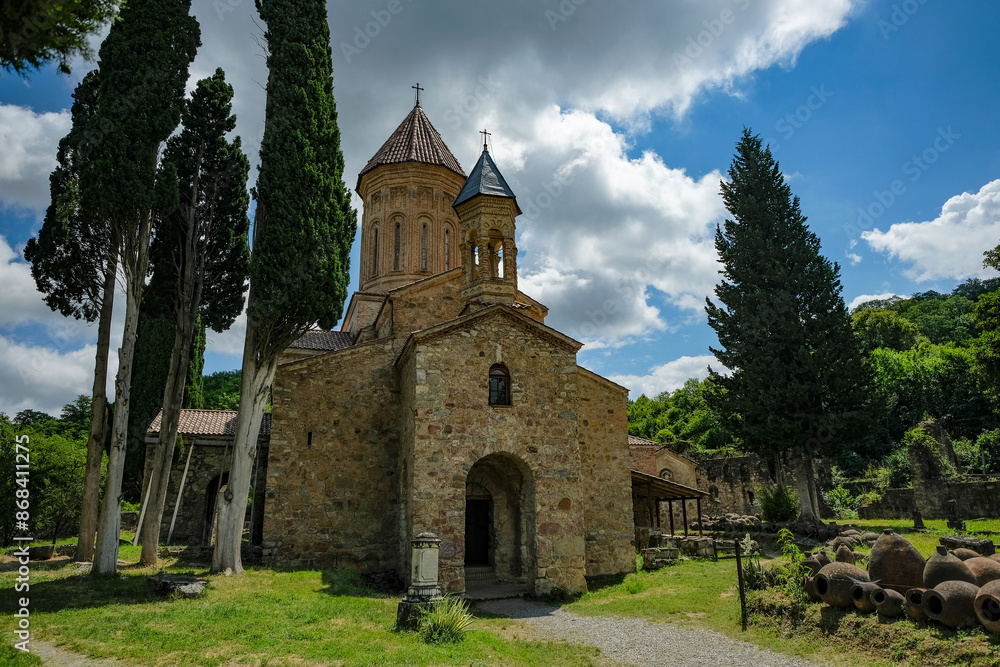 Ikalto Monastery located in the Kakheti region of Georgia. Ikalto Monastery located in the Kakheti region of Georgia.