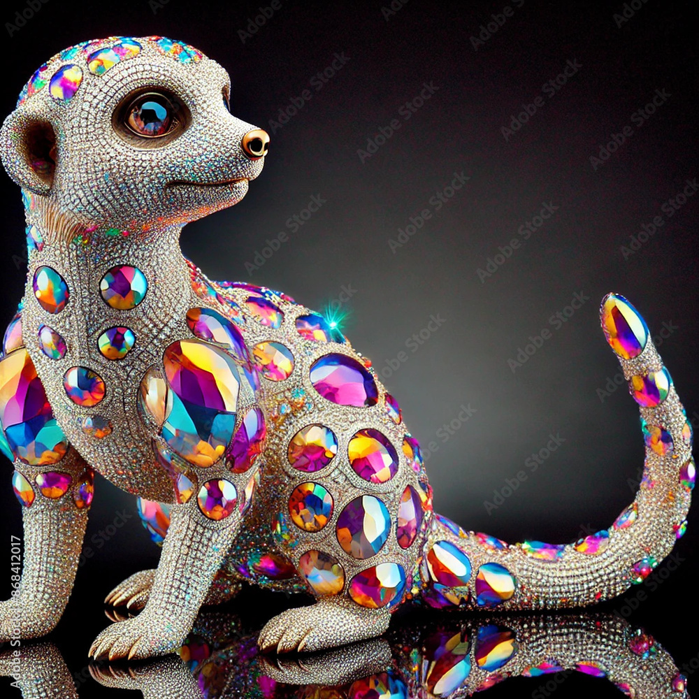 Obraz premium Crystals Meerkat