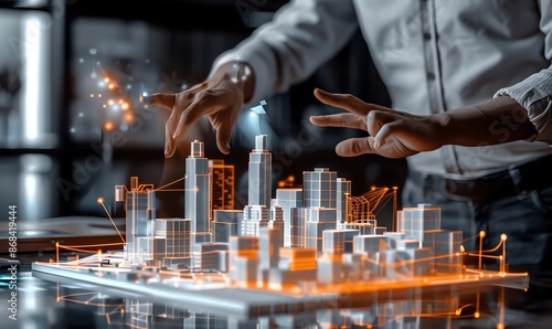 Architect Interacting with a Virtual City Model