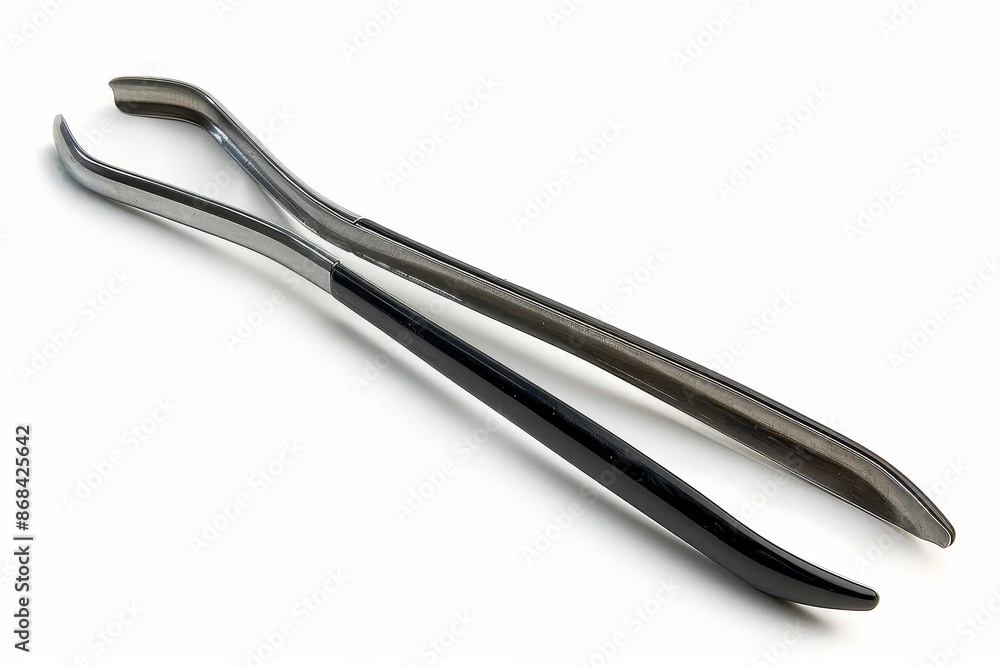 A medical instrument used for grasping and holding teeth, white background A medical instrument used for grasping and holding teeth, white background