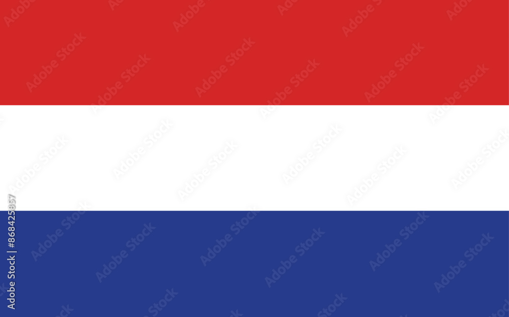 Netherlands national official flag symbol, banner vector illustration. Netherlands national official flag symbol, banner vector illustration.