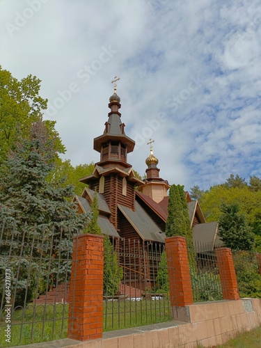 ancient wooden church of St. Dmitry in Russia