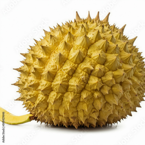 Ripe Durian, isolated on white background photo