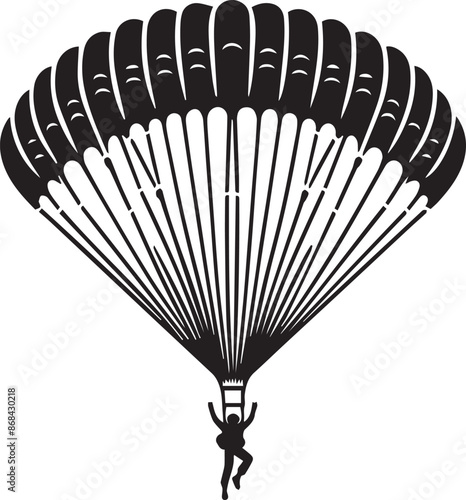 Parachute Paragliding Design Vector