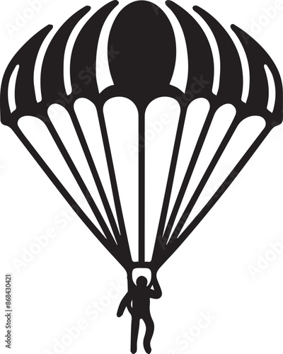 Parachute Paragliding Design Vector