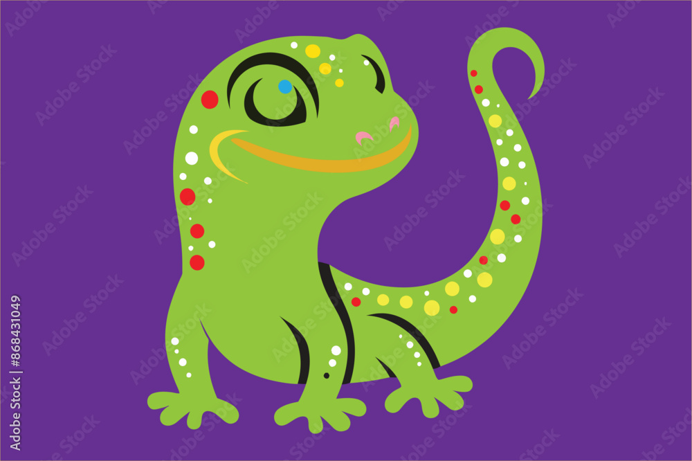 Naklejka premium lizard vector art design illustration
