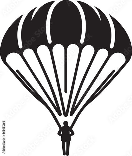 Parachute Paragliding Design Vector