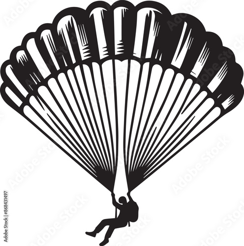 Parachute Paragliding Design Vector