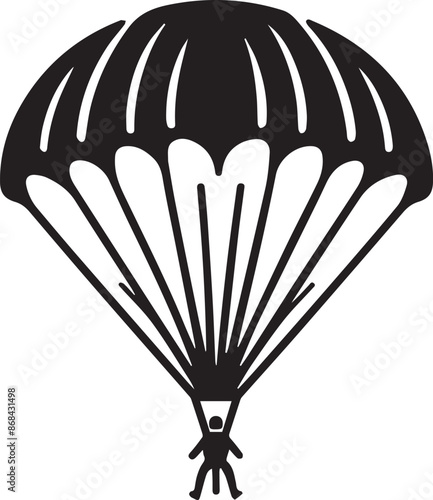 Parachute Paragliding Design Vector