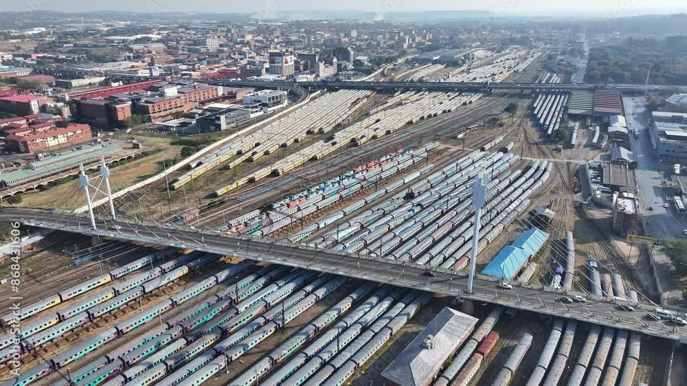 Johannesburg Skyline At Johannesburg Gauteng South Africa. Viaduct Busy Transit Johannesburg Gauteng. Business Sky Downtown Cityscape. Business Drone View Downtown Backgrounds Famous. Johannesburg Skyline At Johannesburg Gauteng South Africa. Viaduct Busy Transit Johannesburg Gauteng. Business Sky Downtown Cityscape. Business Drone View Downtown Backgrounds Famous.