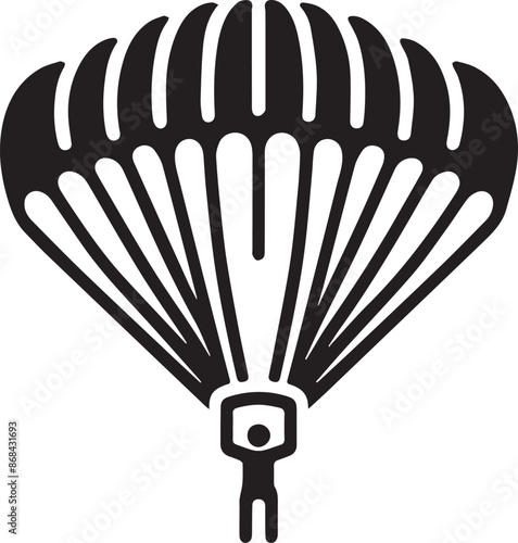 Parachute Paragliding Design Vector