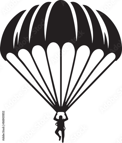 Parachute Paragliding Design Vector