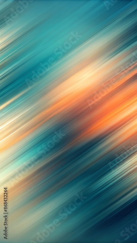 This image features a blurred gradient of colors, blending hues of teal, blue, and orange