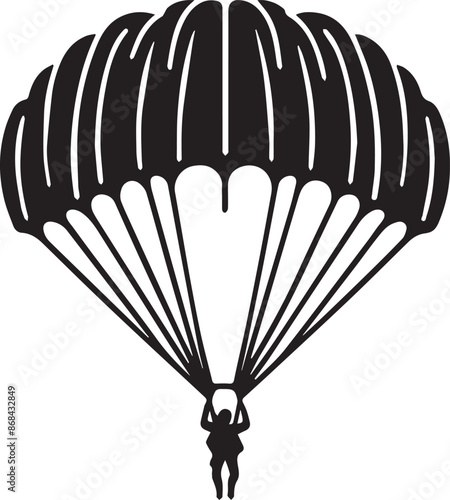 Parachute Paragliding Design Vector