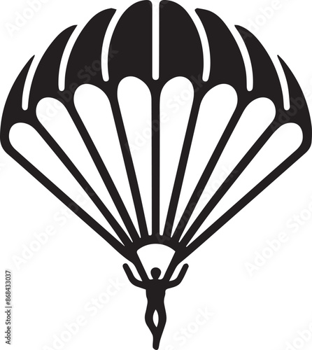 Parachute Paragliding Design Vector